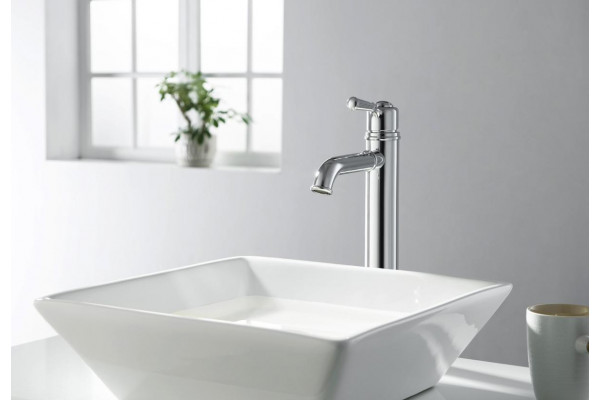 Смеситель для раковины AQUATEK КЛАССИК, 235 мм, без донного клапана, хром AQ1504CR
