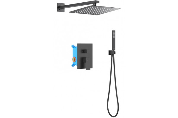 Душевой комплект Set 3 в 1 AQUATEK ЛИБРА, матовый черный AQ1672MB