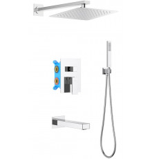 Душевой комплект Set 4 в 1 AQUATEK ЛИБРА, хром AQ1673CR