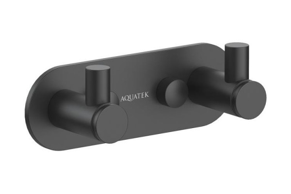 Крючок двойной AQUATEK ЕВРОПА, матовый черный AQ4102MB