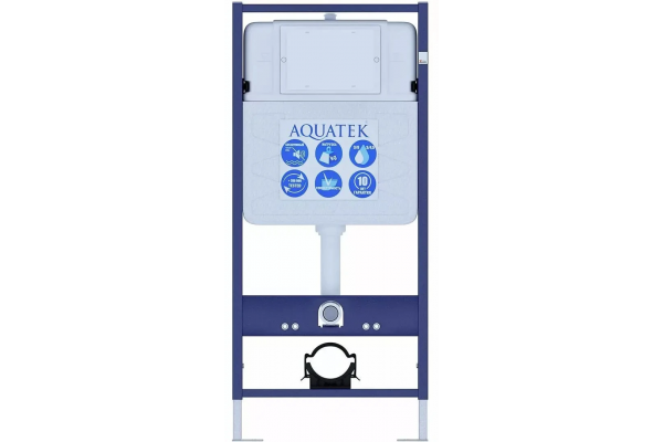 Комплект: унитаз с инсталляцией AQUATEK Standard Set AQUATEK БЕТТА с тонким сиденьем soft-close