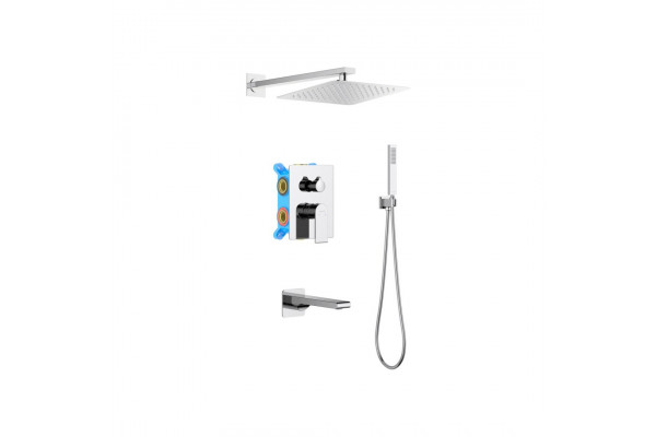Душевой комплект Set 4 в 1 AQUATEK ЛИРА, хром AQ1473CR