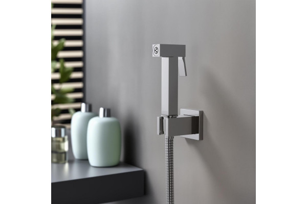 Гигиенический ручной душ AQUATEK, со шлангом 120 см и держателем, хром AQ2053CR