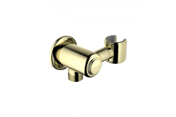 Шланговое подсоединение AQUATEK КЛАССИК, с держателем, полир. золото AQ2462PG