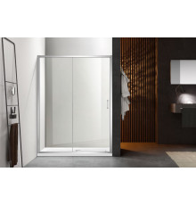 AQ ARI RA 12020CH Душевая дверь двухэлементная, раздвижная1200x2000 профиль хром, стекло прозрачное