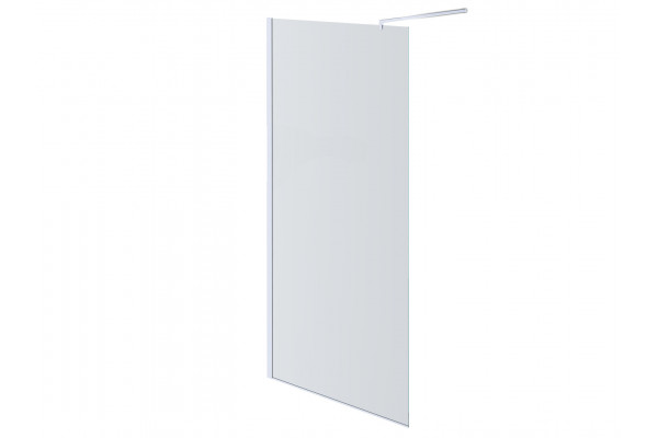 AQ WIW 14020CH Душевая перегородка Walk in с держателем 1400x2000 профиль хром, стекло прозрачное