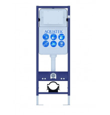 Инсталляция для подвесного унитаза узкая Aquatek Standart 37 INS-0000017, 1130*370*150 мм + звукоизоляционная прокладка