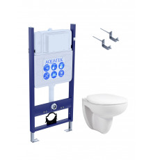 SET AQUATEK КАИР KKI/14 (рама AQUATEK Standard INS-0000014 и крепежаKKI-0000002 +унитаз AQ1170-00 КАИР с тонким сиденьем soft-close