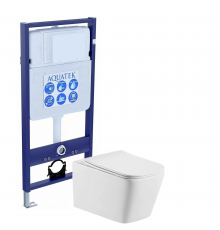 SET AQUATEK ЛИБРА (рама AQUATEK Standard INS-0000012(без клавиши и крепежа)+унитаз ЛИБРА AQ0530-00 с тонким сиденьем soft-close