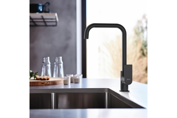 Смеситель для кухни AQUATEK ЛИРА, матовый черный AQ1480MB