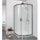 AQ ARI RO 08020BL Душевой уголок 1/4 круга, двери раздвижные 800x800x2000, профиль черный, стекло прозрачное