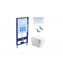Set AQUATEK АМАДЕО cm (рама AQUATEK Standard INS-0000012 с звукоиз.прокладкой+крепеж KKI-0000002+кнопкаKDI-0000009+унитаз АМАДЕО AQ1180-00 с крышкой