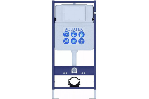 Комплект унитаз с инсталляцией SET AQUATEK ЕВРОПА с тонким сиденьем soft-close