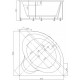 Ванна акриловая АКВАТЕК Ума 145x145 UMA145-0000001 (без гидромассажа)