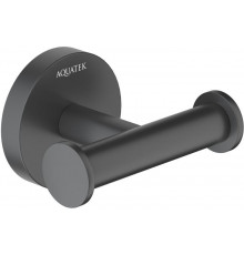 Крючок двойной AQUATEK ОБЕРОН, матовый черный AQ4202MB