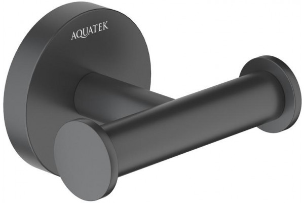Крючок двойной AQUATEK ОБЕРОН, матовый черный AQ4202MB