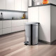 Корзина для мусора AQUATEK, с педалью, 8л, полир. хром AQ4992CR