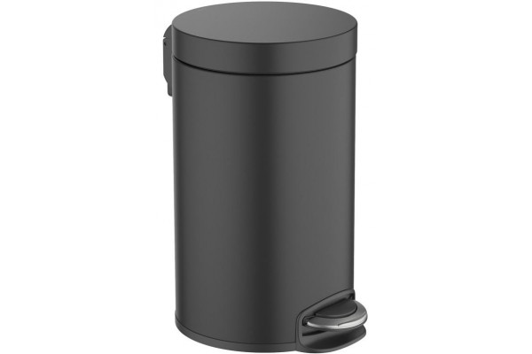 Корзина для мусора AQUATEK, с педалью, 8л, матовый черный AQ4992MB