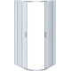 AQ ARI RO 09020BL Душевой уголок 1/4 круга, двери раздвижные 900x900x2000, профиль черный, стекло прозрачное