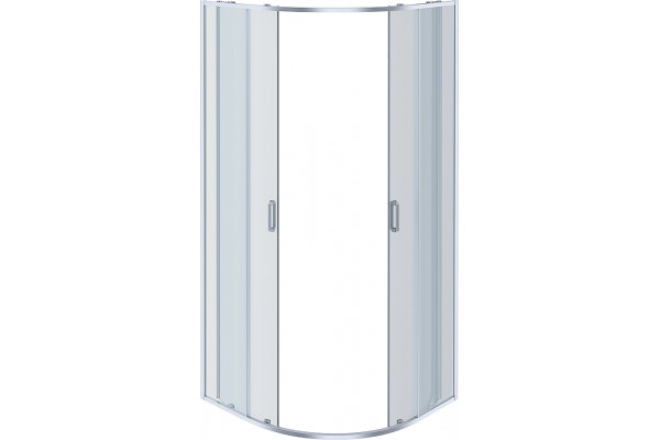AQ ARI RO 10020BL Душевой уголок 1/4 круга, двери раздвижные 1000x1000x2000, профиль черный, стекло прозрачное
