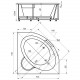 Акриловая ванна Aquatek Калипсо 146x146 KAL146-0000045