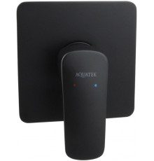 Смеситель для душа AQUATEK ВЕГА AQ1066MB, внешняя и скрытая часть, матовый черный