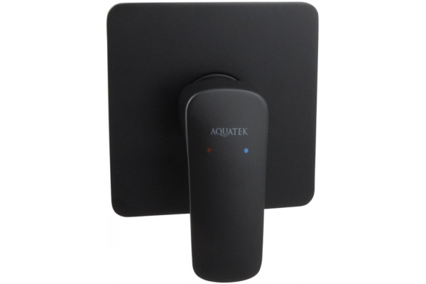Смеситель для душа AQUATEK ВЕГА AQ1066MB, внешняя и скрытая часть, матовый черный