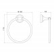 Полотенцедержатель кольцо AQUATEK КЛАССИК, полир. золото AQ4512PG