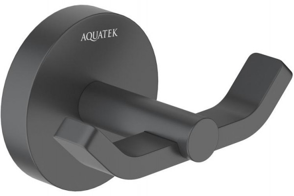 Крючок двойной AQUATEK БЕТТА, матовый черный AQ4602MB