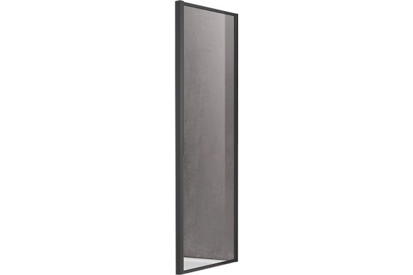 AQ ARI WA 08020BL Неподвижная душевая стенка 800x2000, для комбинации с дверью, профиль черный, стекло прозрачное