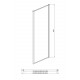 AQ ARI WA 08020BL Неподвижная душевая стенка 800x2000, для комбинации с дверью, профиль черный, стекло прозрачное