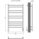 Полотенцесушитель электрический Aquatek Альтаир П10 500х900, quick touch