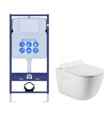 SET AQUATEK ДИВА (рама AQUATEK Standard INS-0000012(без клавиши и крепежа)+унитаз ДИВА AQ2012-00 с тонким сиденьем soft-close