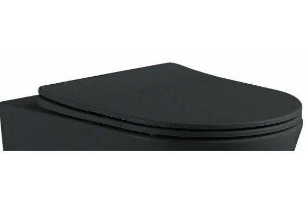 AQ0105-MB Крышка-сиденье черное матовое для ЕВРОПА/ ВЕГАAQ1901/ AQ1902/ AQ1905/ AQ1906
