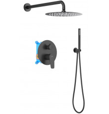 Душевой комплект Set 3 в 1 AQUATEK БЕТТА, матовый черный AQ1172MB