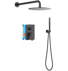 Душевой комплект Set 3 в 1 AQUATEK ОБЕРОН, матовый черный AQ1272MB