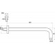 Держатель верхнего душа AQUATEK, настенный, 400 мм, матовый черный AQ2176MB