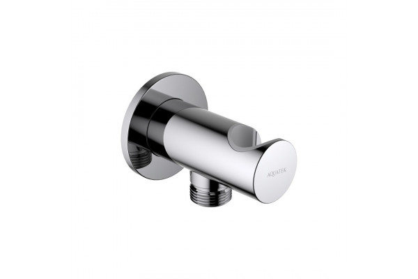 Шланговое подсоединение AQUATEK, с держателем, хром AQ2464CR