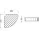 Угловая полка AQUATEK, матовый черный AQ4906MB