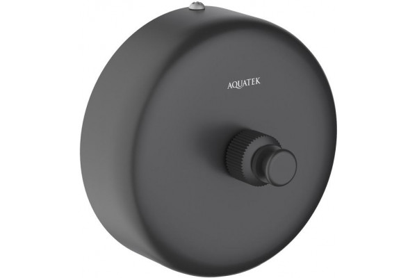 Веревка для белья AQUATEK, 2,5 м, в комплекте с держателем, матовый черный AQ4994MB