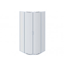 AQ NAA 2142-100 Душевой уголок 1/4 круга, двери раздвижные 1000x1000x2000, профиль хром, стекло прозрачное