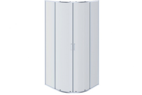 AQ NAA 2142-100 Душевой уголок 1/4 круга, двери раздвижные 1000x1000x2000, профиль хром, стекло прозрачное