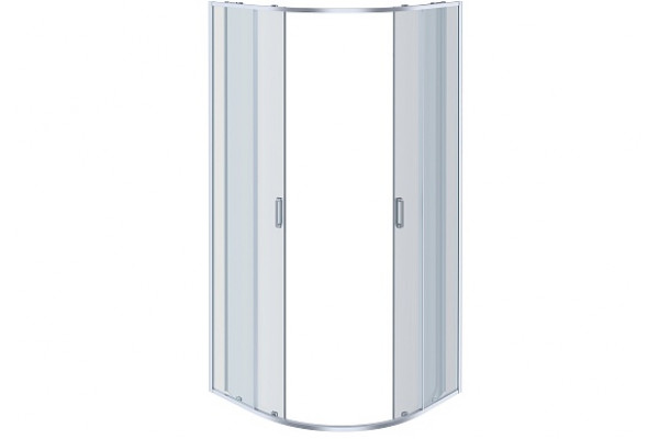 AQ NAA 2142-100 Душевой уголок 1/4 круга, двери раздвижные 1000x1000x2000, профиль хром, стекло прозрачное