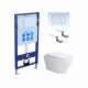 Set AQUATEK АМАДЕО (рама AQUATEK Standard INS-0000012 с звукоиз.прокладкой+крепеж KKI-0000002+кнопкаKDI-0000009+унитаз АМАДЕО AQ1163-00+крышка-сиденье