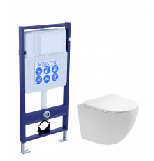 SET AQUATEK ЕВРОПА T (рама AQUATEK Standard INS-0000012(без клавиши и крепежа)+унитаз ЕВРОПА AQ1900T-00 с тонким сиденьем soft-close