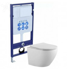 SET AQUATEK ЕВРОПА (рама AQUATEK Standard INS-0000012(без клавиши и крепежа)+унитаз ЕВРОПА AQ1900-00 с тонким сиденьем soft-close