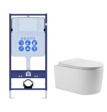 SET AQUATEK МИЯ (рама AQUATEK Standard INS-0000012(без клавиши и крепежа)+унитаз МИЯ AQ2004-00 с тонким сиденьем soft-close