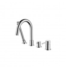 Смеситель на борт ванны на 4 отв.AQUATEK ЕВРОПА, хром AQ1348CR