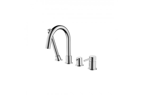 Смеситель на борт ванны на 4 отв.AQUATEK ЕВРОПА, хром AQ1348CR