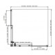 AQ ARI KV 08020BL Душевой уголок квадратный, двери раздвижные 800x800x2000, профиль черный, стекло прозрачное
